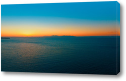  Постер Аэросъемка морского пейзажа на закате.