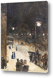   Постер Берлинская улица ночью, 1889