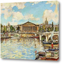  Картина Национальная галлерея в Париже на реке Сена
