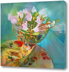   Постер Натюрморт с цветами багульника.