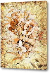   Постер Цветы. Сепия