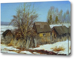   Картина Этюд с домиками