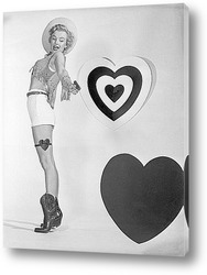   Постер Мерелин Монро в костюме ковбоя,1951г.
