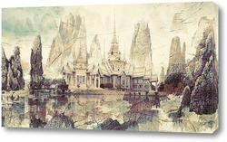   Постер Пейзаж Китайских гор