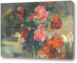   Картина шиповник и розы