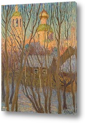   Картина Пейзаж с церковью
