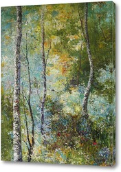   Картина Березовый лес