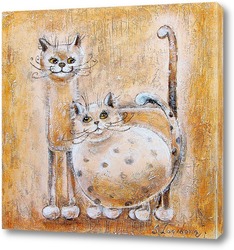   Постер Кошка и кот