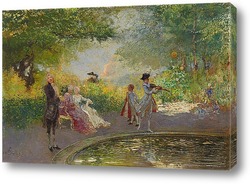   Картина В парке возле пруда