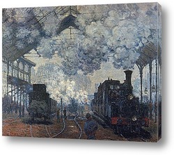   Картина Прибытие поезда(вокзал Сен-Лизар),1877г.