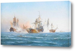   Постер Корабль Wachtmeisters битве против русской эскадры 1719