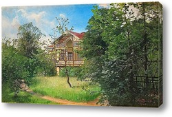   Картина Дом в зеленом саду