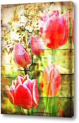   Постер Красные тюльпаны