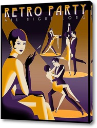   Постер Афиша танцевальной вечеринки в стиле Арт Деко