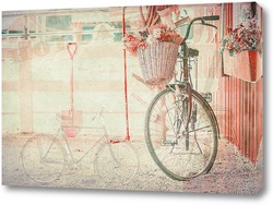   Постер Декорированный велосипед 