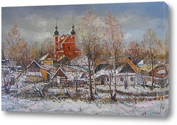   Постер Дубровица зимой.