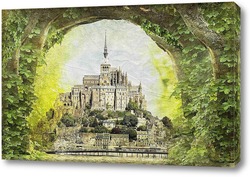   Постер замок Мон-Сен-Мишель