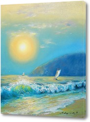   Постер Морской пейзаж яхта