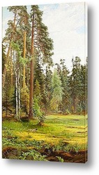   Картина Лесной пейзаж с поляной