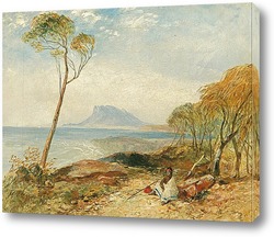   Картина Острова Мария из порта Литл Суон.Тасмания