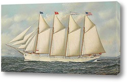  Постер Четыре мачтовый корабль
