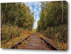   Постер Железнодорожный путь на фоне неба