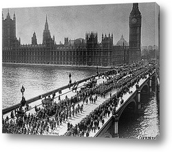   Постер Американские отряды на Вестмистернском мосту,1917