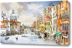   Постер Венеция в акварели