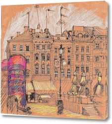   Картина Площадь старого Львова.