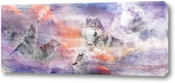   Постер Волки в облаках