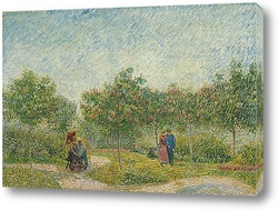   Картина Сад на Монмартре с влюбленными парами