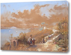   Картина Неаполитанский залив 1857