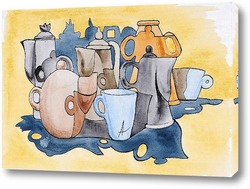   Постер Чайники и чашечки