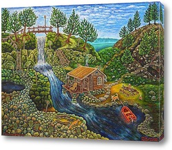   Картина Рыжее противостояние на ручье Чуруй (Каменный ручей)