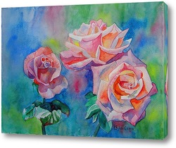  Постер Акварельные розы