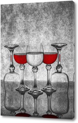    Этюд с бокалами и вином
