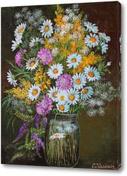  Картина Луговые цветы в банке.