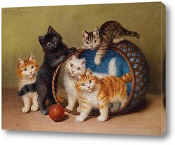   Постер Котята с мячом