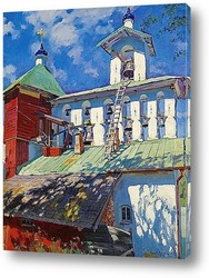   Картина Звонница Псково-Печерского монастыря