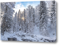   Постер Зимний пейзаж на Алтае