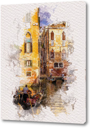   Постер Венеция, акварельный скетч