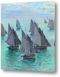   Картина Рыбацкие лодки.Спокойное море