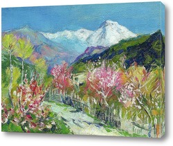   Картина И. Левитан Горы.Италия (авторская копия)