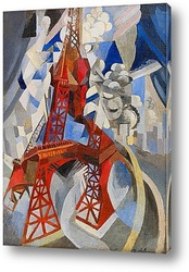   Постер Красная Эйфелева башня