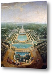   Постер Вид на дворец и сады в Марли