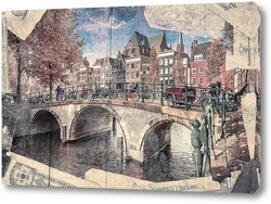    Мост через канал. Амстердам