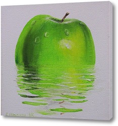   Картина Яблоко в воде