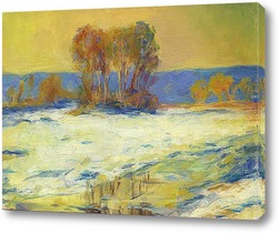   Картина К. Моне Сена. Беннекурт зимой1889 ( авторская копия)