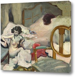   Постер Молодая дама в спальне, 1908