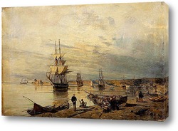   Картина Закат на берегу моря